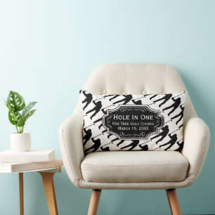 Hole In One Man Cave Golf Lodge Decor Lumbar Pillow
