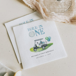 Hole-In-One Mini Golf Party Napkins