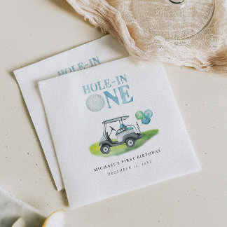 Hole-In-One Mini Golf Party Napkins