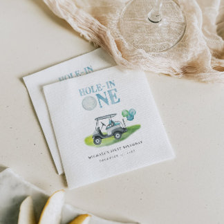 Hole-In-One Mini Golf Party Napkins