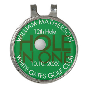 Hole in One Modern Fun Golf Hat Clip