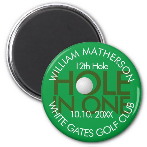 Hole in One Modern Fun Golf Magnet