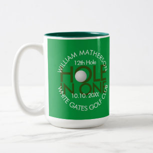 Hole in One Modern Fun Two-Tone Coffee Mug