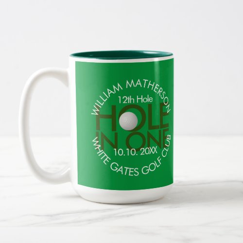 Hole in One Modern Fun Two_Tone Coffee Mug