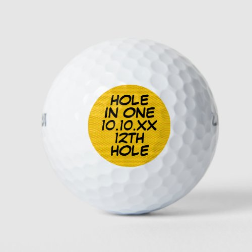 Hole in One Modern Personalized Golf Balls