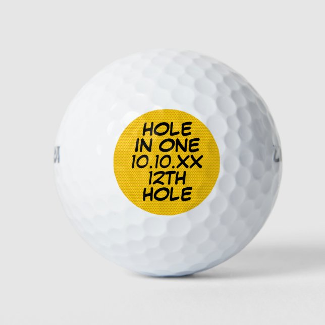 Hole in One Modern Personalized Golf Balls (Front)