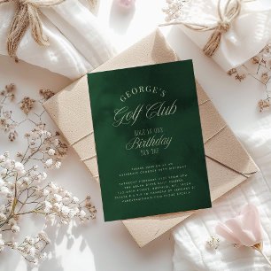 Hole-in-One Par-tee Elegant Golf Birthday party Invitation