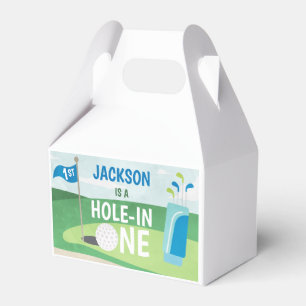 Hole in One Party Favor Box, Golf Birthday Boxes