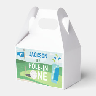 Hole in One Party Favor Box, Golf Birthday Favor Boxes