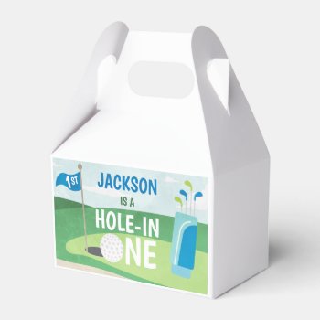 Hole In One Party Favor Box  Golf Birthday Favor Boxes by PuggyPrints at Zazzle