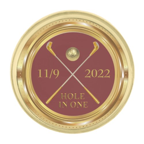 Hole_In_One Personalized Golf Lapel Pin