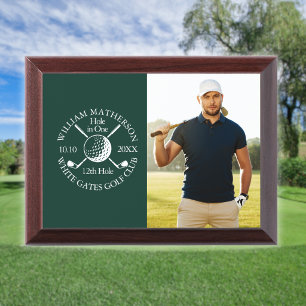 Hole in One Photo Golf Emerald Green Award Plaque