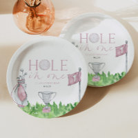 Hole In One Pink Golf 1st Birthday Party