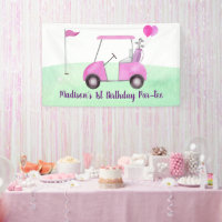Hole In One Pink Golf First Birthday Par-tee