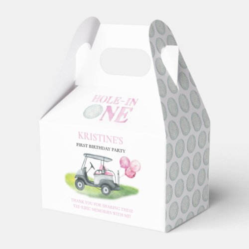 Hole_In_One Pink Golf Theme Birthday Favor Box