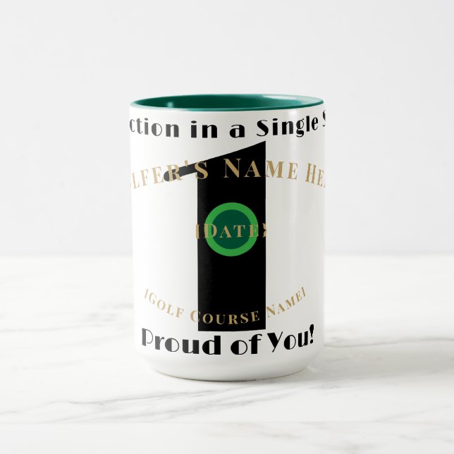 Hole in One Sister – Personalized Golf Milestone Mug (Center)