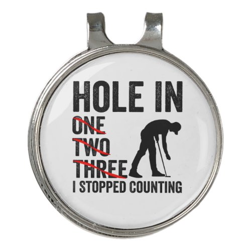 Hole in One two Tree I Stopped Counting Funny Golf Golf Hat Clip
