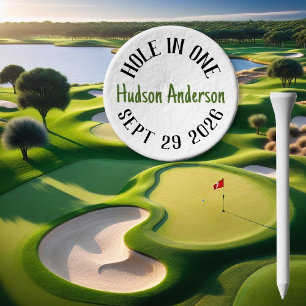 Hole In One With Date and Name Golf Tees