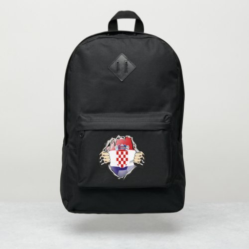Hole in the fabric and the Croatian colors  Port Authority Backpack