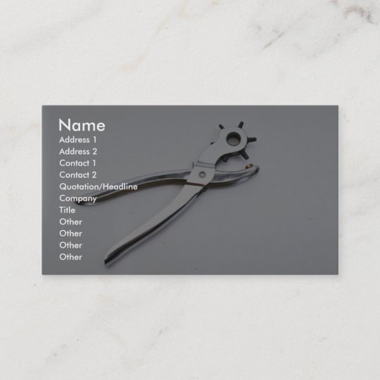 Hole punch business card