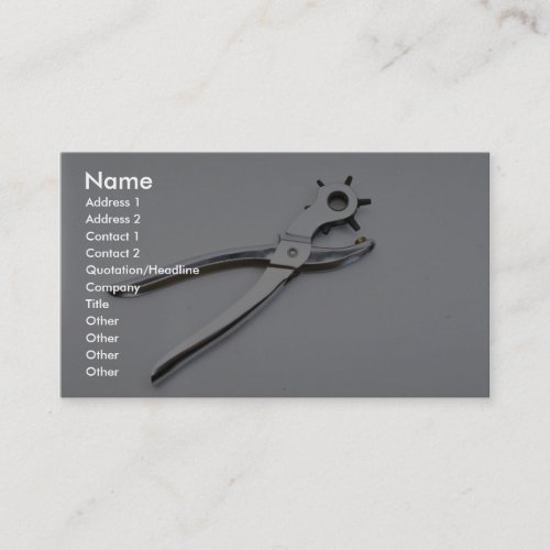 Hole punch business card templates