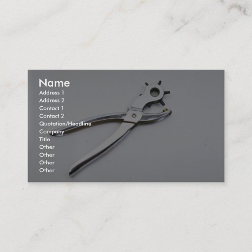 Customizable Hole punch business card templates