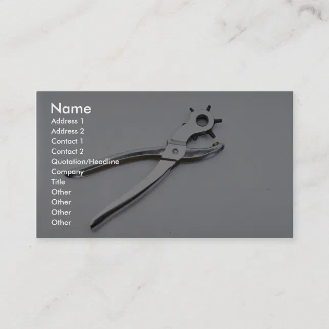 Hole punch business card Zazzle