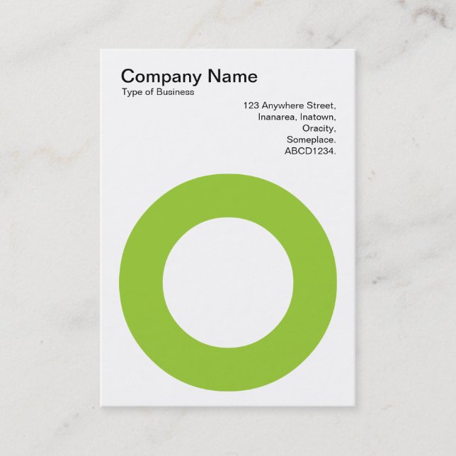Holed Circle - Martian Green Business Card (Front)