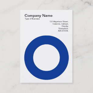 Holed Circle - Navy Blue Business Card