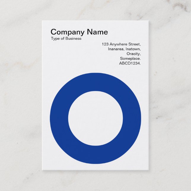 Holed Circle - Navy Blue Business Card (Front)
