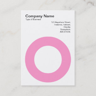 Holed Circle - Pink Business Card