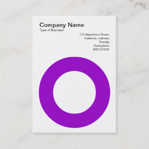 Holed Circle - Purple Business Card