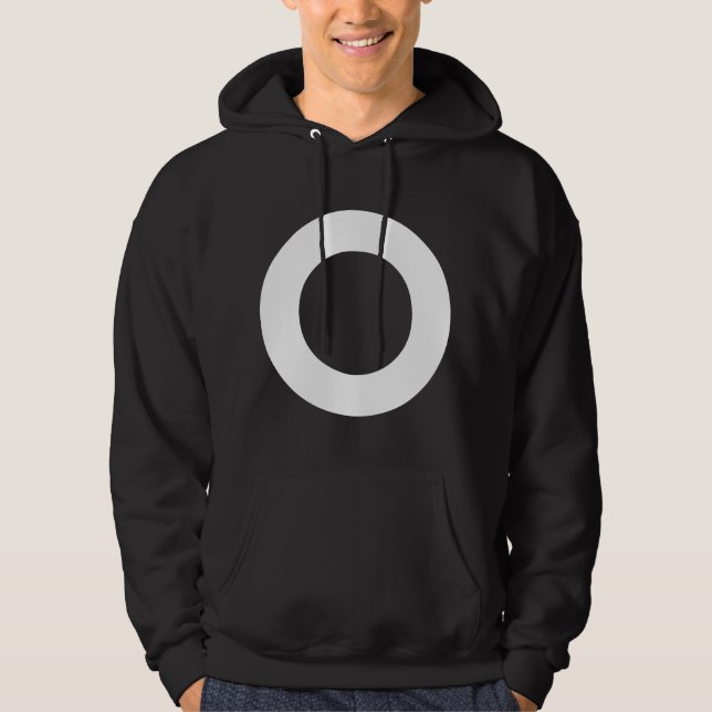 Holed Circle - White Hoodie (Front)