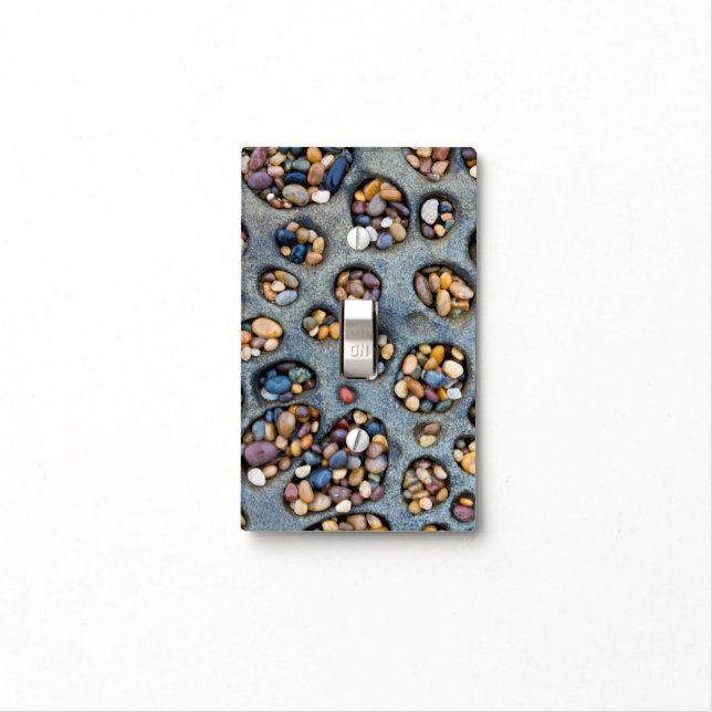 Holes filled with pebbles, CA Light Switch Cover (In Situ)