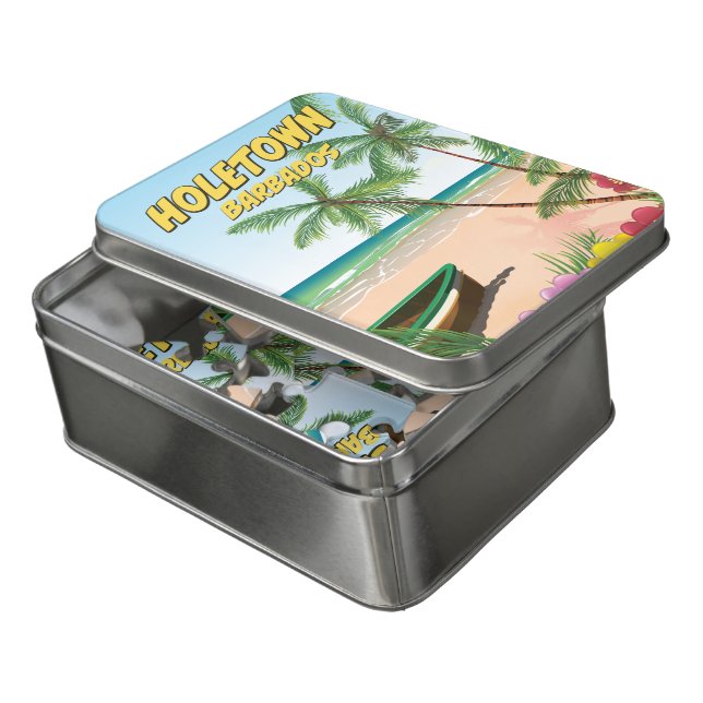 Holetown Barbados Jigsaw Puzzle (Lid Open)