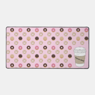 Holey Doughnuts Custom Coffee Cup Desk Mat