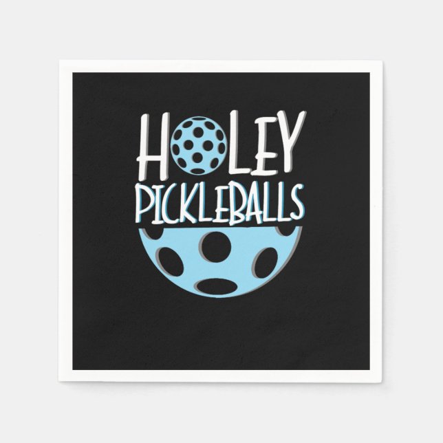 Holey Pickleball Paddle Sports Net Racquet Crossco Napkins (Front)
