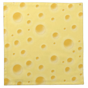 Holey Swiss Cheese Whimsical Pale Yellow Cloth Napkin