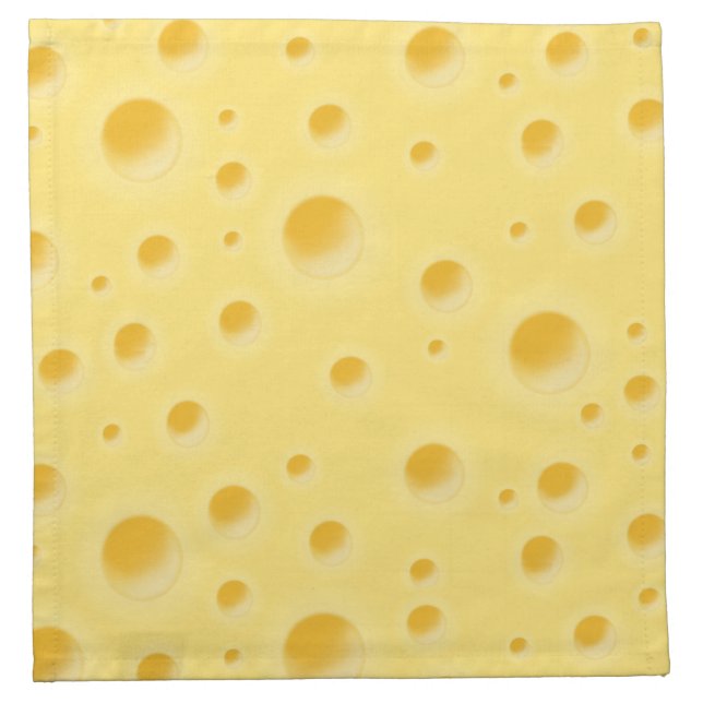Holey Swiss Cheese Whimsical Pale Yellow Cloth Napkin (Front)
