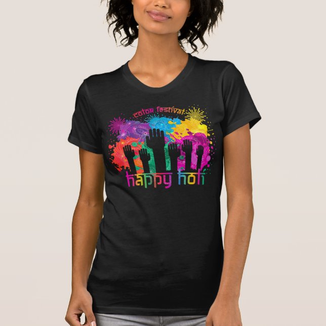 Holi Color Festival Hands T-Shirt (Front)
