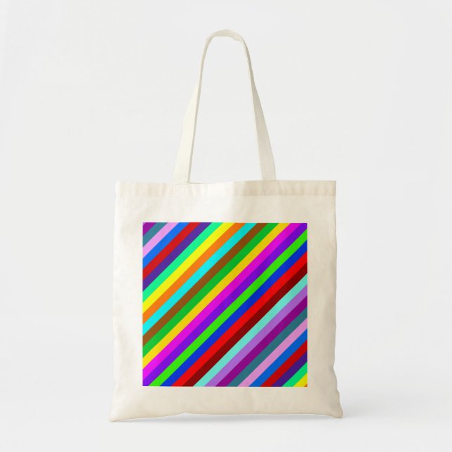 HOLI colored Stripes pattern + your ideas Tote Bag (Front)