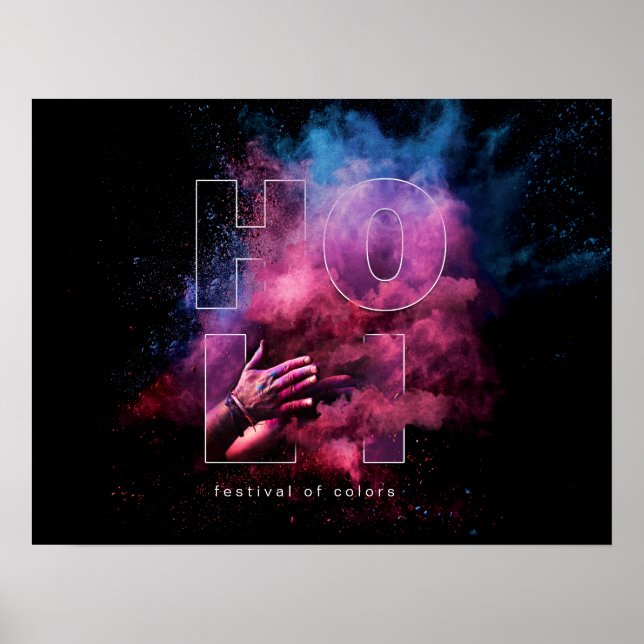 Holi Festival of Colors Design Poster (Front)