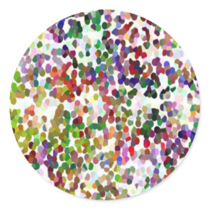 HOLI - Festival of Colors - Elegant MultiColor Dot Classic Round Sticker