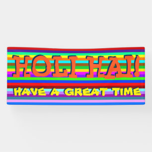 HOLI Festival of Colors - stripes + your ideas Banner
