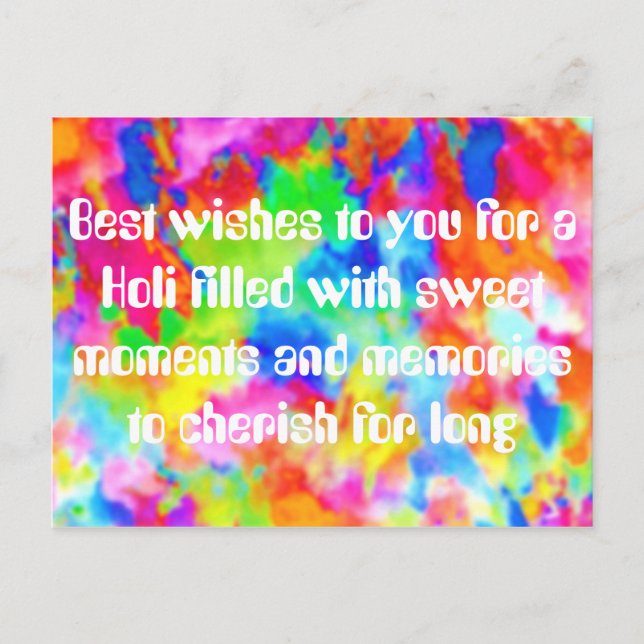 HOLI Festival of Colors + your ideas Postcard (Front)