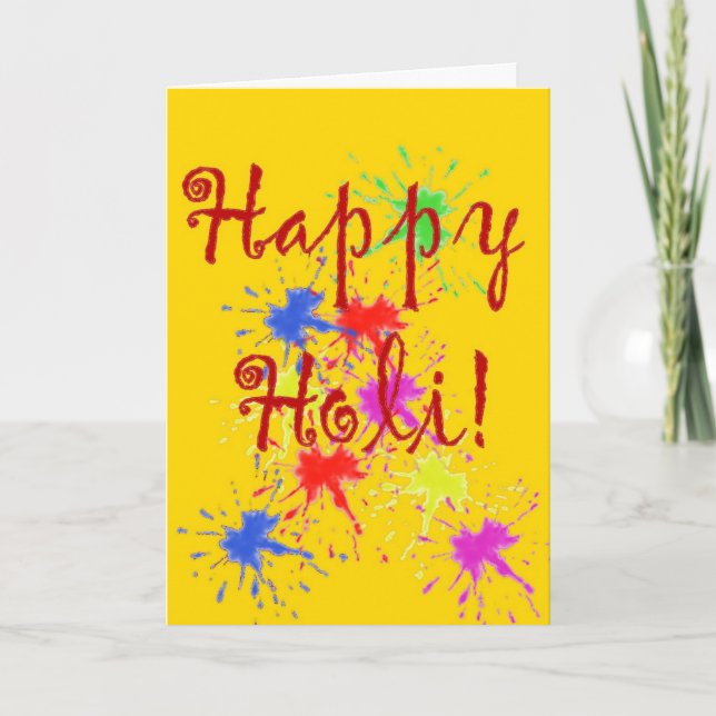 Holi festival of colours card (Front)