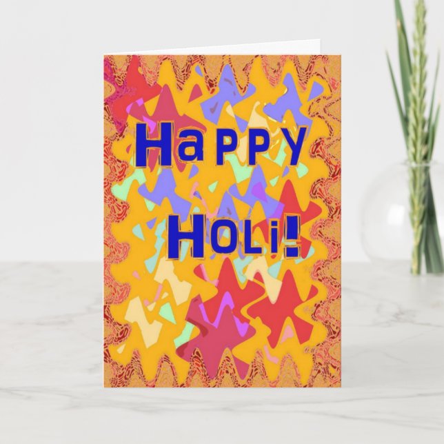 Holi festival of colours card (Front)
