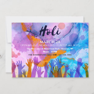 Holi Festival Party Invitation