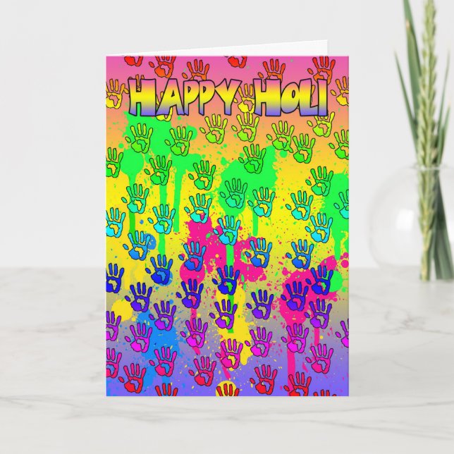 Holi Hai Festival Of Colors Greeting Card - Happy (Front)
