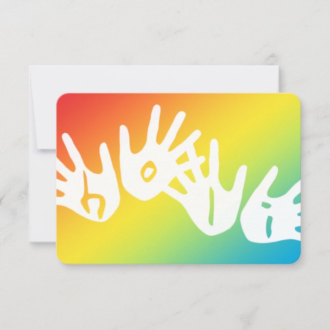 holi hands of color invitation (Front)